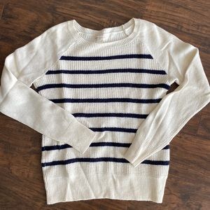 GUC navy/cream striped JCrew Sweater - Sz S